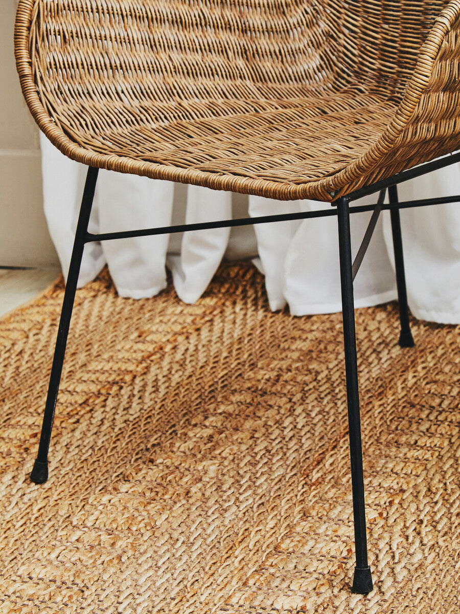 Curved Design Natural Rattan Chair
