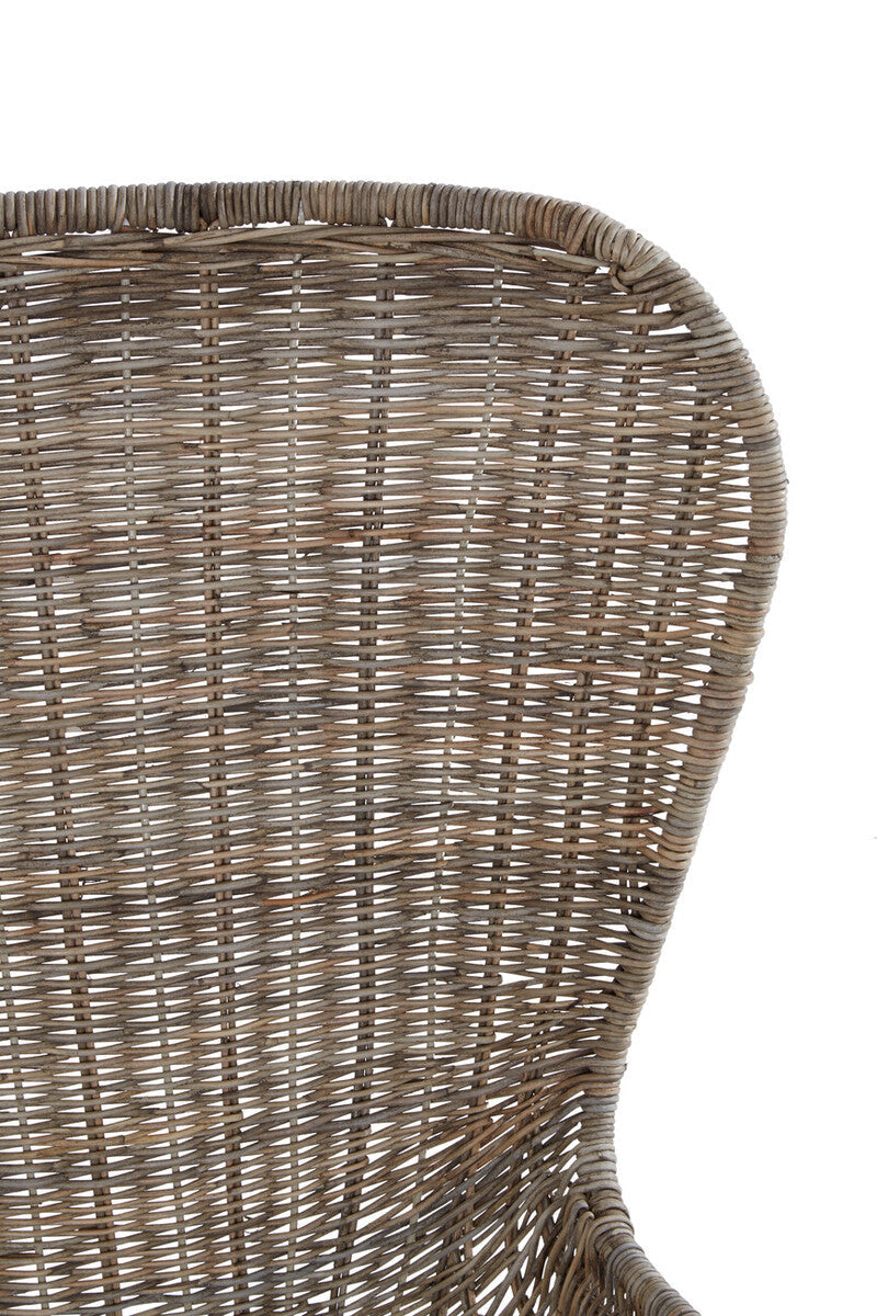 Curved Design Natural Rattan Chair