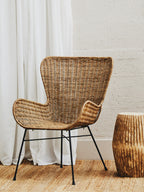 Curved Design Natural Rattan Chair