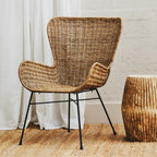 Curved Design Natural Rattan Chair