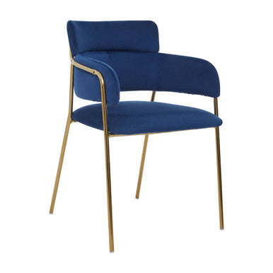 Blue Velvet Dining Chair