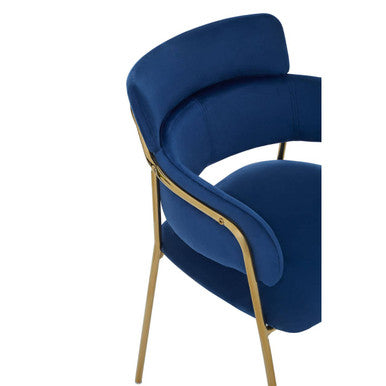 Blue Velvet Dining Chair