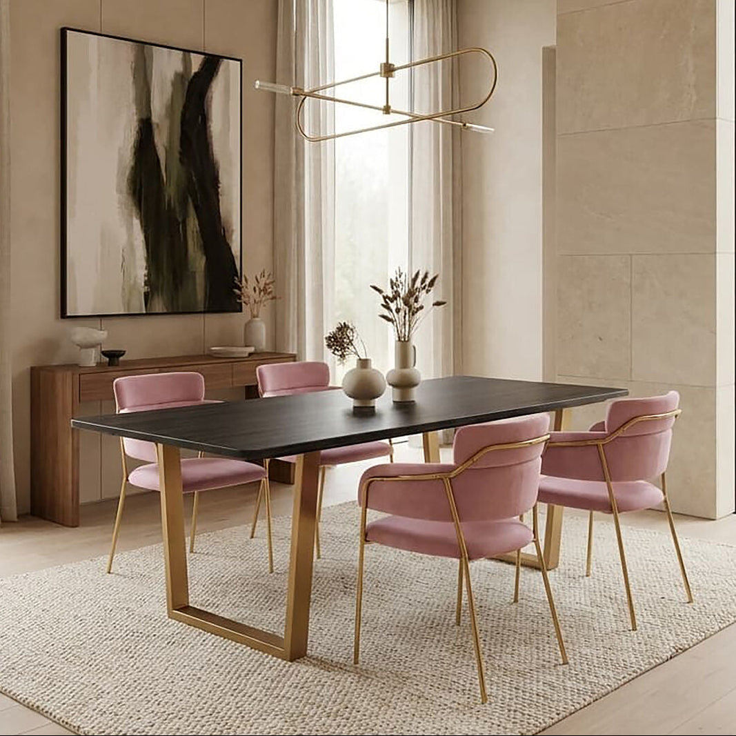 Pink Velvet Dining Chair