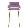 Pink Velvet Bar Chair