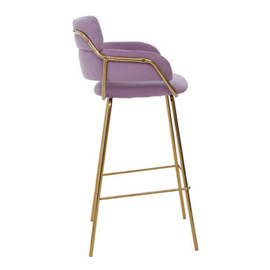 Pink Velvet Bar Chair