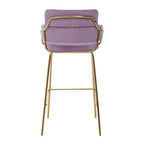 Pink Velvet Bar Chair