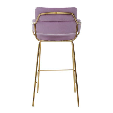 Pink Velvet Bar Chair