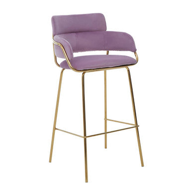 Pink Velvet Bar Chair