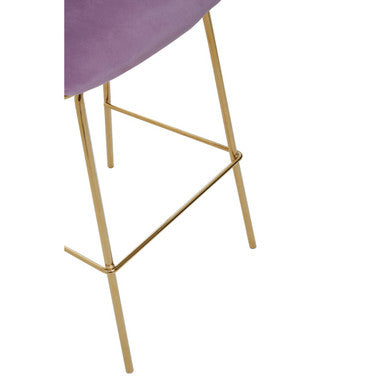 Pink Velvet Bar Chair