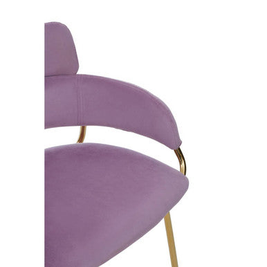 Pink Velvet Bar Chair