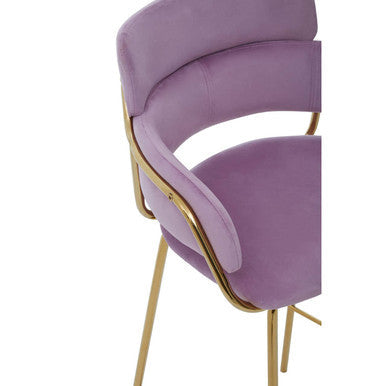 Pink Velvet Bar Chair