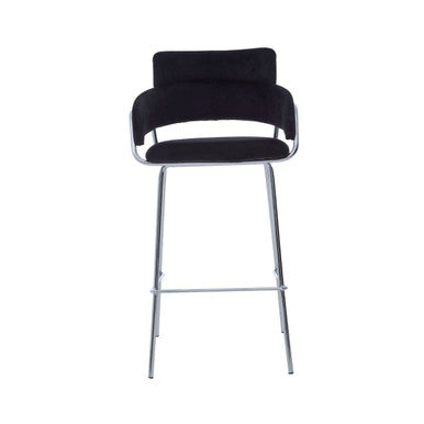 Black Velvet Bar Chair