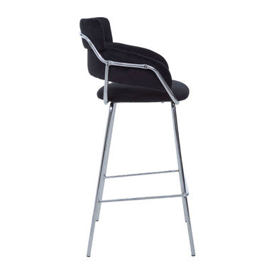 Black Velvet Bar Chair