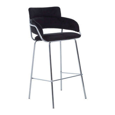 Black Velvet Bar Chair