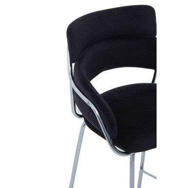 Black Velvet Bar Chair