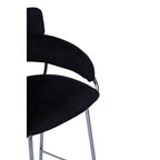 Black Velvet Bar Chair
