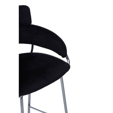 Black Velvet Bar Chair