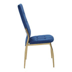 Blue Velvet High Back Dining Chair