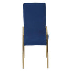 Blue Velvet High Back Dining Chair