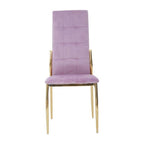 Pink Velvet High Back Dining Chair