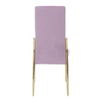 Pink Velvet High Back Dining Chair
