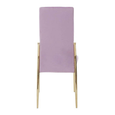 Pink Velvet High Back Dining Chair
