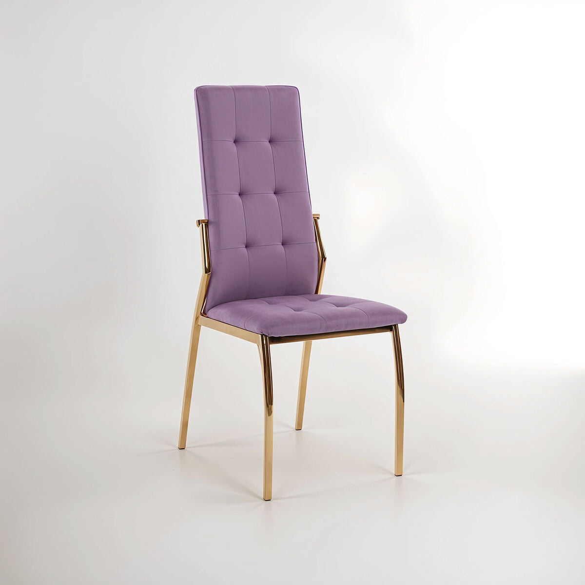 Pink Velvet High Back Dining Chair