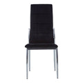 Black Velvet High Back Dining Chair