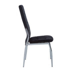 Black Velvet High Back Dining Chair
