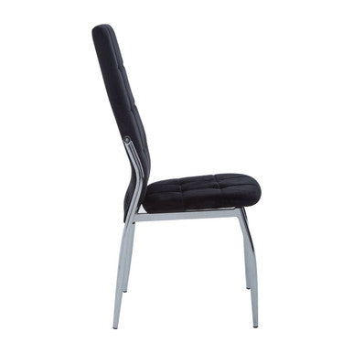 Black Velvet High Back Dining Chair