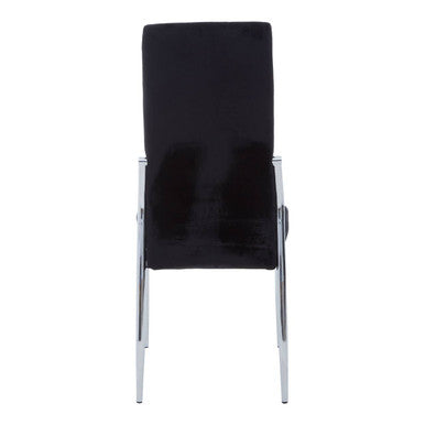 Black Velvet High Back Dining Chair
