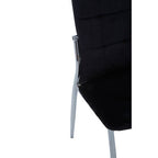 Black Velvet High Back Dining Chair