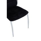 Black Velvet High Back Dining Chair