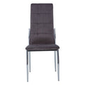 Grey Velvet High Back Dining Chair