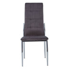 Grey Velvet High Back Dining Chair