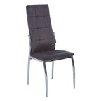 Grey Velvet High Back Dining Chair