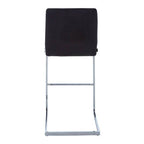Black Velvet Bar Chair with Low Back