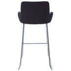 Black Velvet Bar Chair with Low Arms