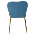 Blue Velvet Curved Back Dining Chair
