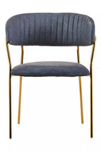 Dark Grey Faux Leather Dining Chair