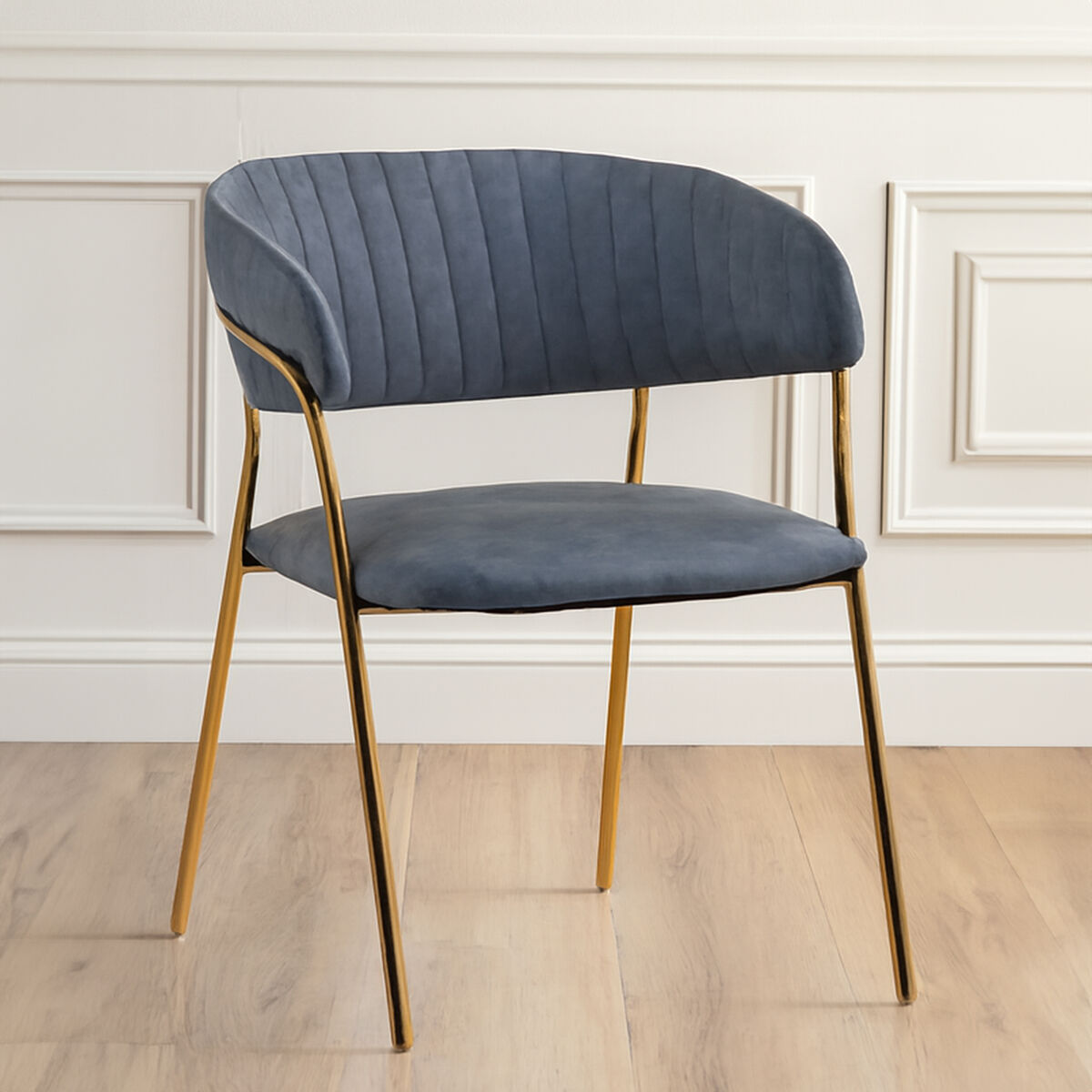 Dark Grey Faux Leather Dining Chair