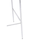 Blue Velvet Chrome Finish Bar Chair