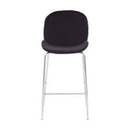 Black Velvet Chrome Finish Bar Chair