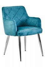 Light Blue Splayed Dining Chair