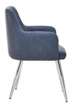 Dark Grey and Chrome Dining Chair