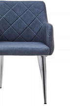 Dark Grey and Chrome Dining Chair