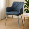 Dark Grey and Chrome Dining Chair
