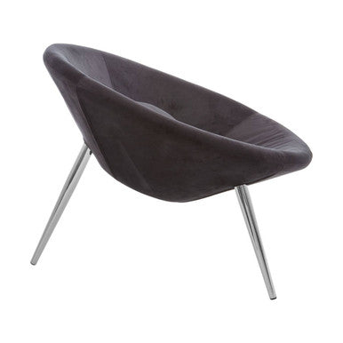 Black Velvet Chair with Cushion