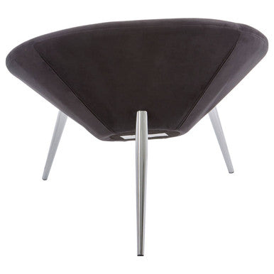 Black Velvet Chair with Cushion
