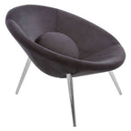 Black Velvet Chair with Cushion